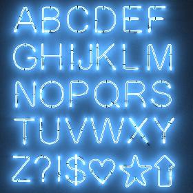 Neon alphabet